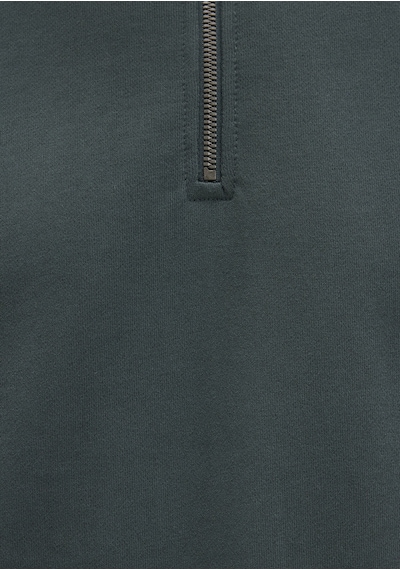 Mavi - Yarı Fermuarlı Yeşil Basic Sweatshirt 0s10419-71598 Yeşil