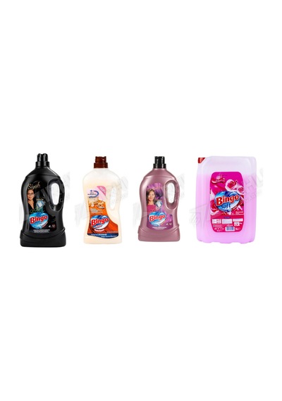 Bingo Siyahlar İçin Sıvı Det. 4l + Ahşap Tem. 1 L + Tüm Renkler Sıvı 3 L + Yumuşatıcı Soft 5 L4'lü Set Diğer