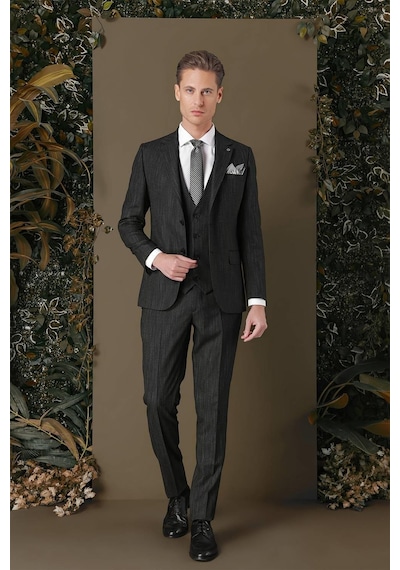 Efor Tk 883 Slim Fit Siyah Klasik Takım Elbise Siyah Efor Tk 883 Slim Fit Siyah Klasik Takım Elbise Siyah
