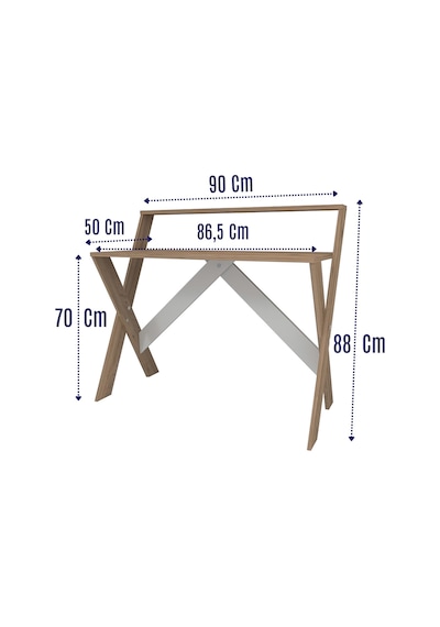 İqas 50x90 Cm Çalışma Masası Laptop Bilgisayar Masası Ofis Ders Yemek Çocuk Masası Çam