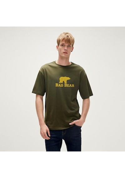 Bad Bear Muscle Basic Erkek Haki Tişört
