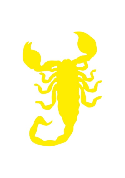 Akrep Oto Sticker Sarı 15 11 Cm