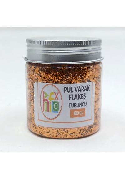 Pul Varak Gilding Flakes Sanatsal İnce Tanecikli Kırpık Folyo Epoksi Reçine Nail Art 100 Cc Turuncu