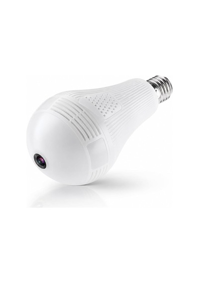 Gerçek 1080p Fhd Ampul Kamera Balık Gözü Lens 360 Panoramik Ev Güvenlik Kamerası + 32gb Hafıza Kart Altın