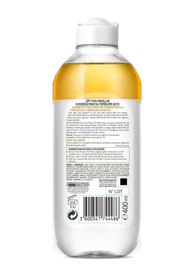 Skin Naturals 2'li Çift Fazlı Micellar Kusursuz Makyaj Temizleme Suyu 400 Ml Bardak Hediyeli