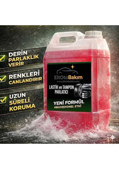 5 Lt - Eltotobakım Lastik Ve Dış Plastik Parlatıcı Bakım Sıvısı 1 Adet