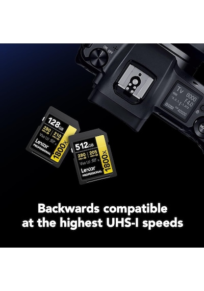 Lexar Prof 256gb 1800x Sdxc Uhs-ıi 270mb/s Read 180mb/s Write C10