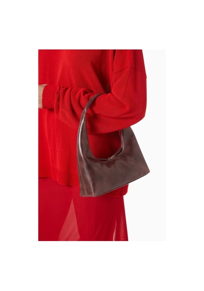 Marge Sherwood Small Hobo Omuz Çantası, Yıkamalı Bordo Deri Ve Zarif Minimalist Tasarım