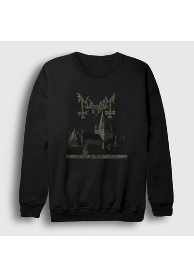 Presmono Unisex The True Mayhem Sweatshirt Siyah