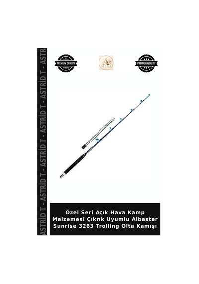 Özel Seri Açık Hava Kamp Malzemesi Çıkrık Uyumlu Albastar Sunrise 3263 Trolling Olta Kamışı 20-30lbs