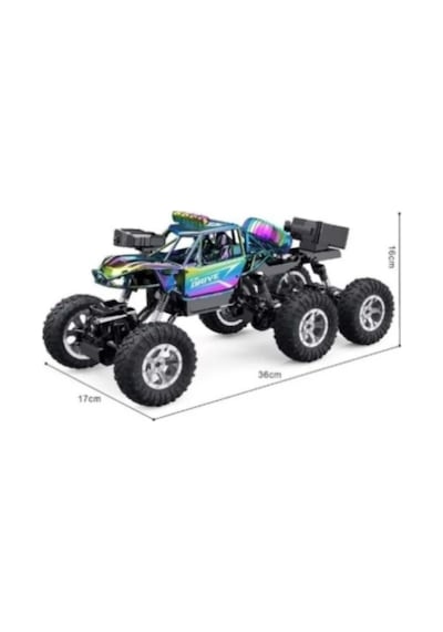 Kameralı 1:12 Telefon Kontrollü Off Road Araba Şarjlı, Duman Efektli, 6 Kanal Rc Araç Siyah