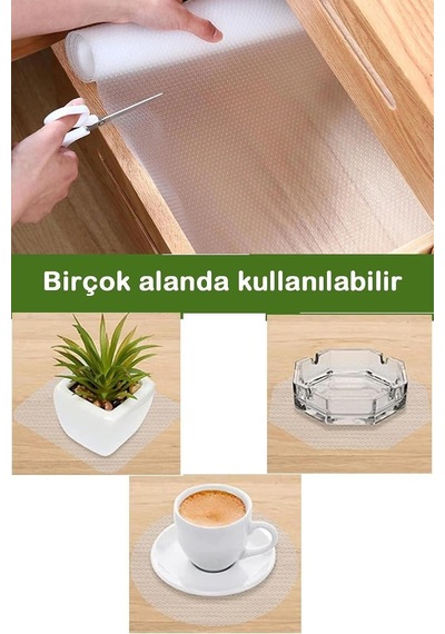 3 Metre Pvc Şeffaf Kaplama Kaydırmaz Dolap Içi Kaymaz Kaydırmaz Eva Raf Örtüsü Çok Renkli