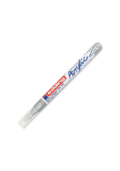 Edding 5300 Akrilik Markör İnce - Gümüş - 1 Su Geçirmez Akrilik Markör - İnce Yuvarlak Uçlu 1-2 Mm