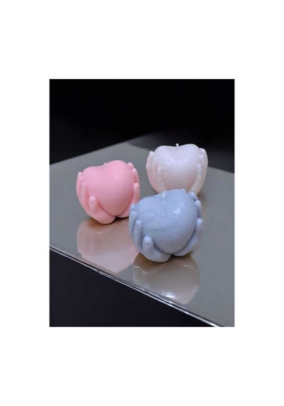 Aşkın Avuçları Soya Wax Mum Doğal Mavi - 714015030 Mavi