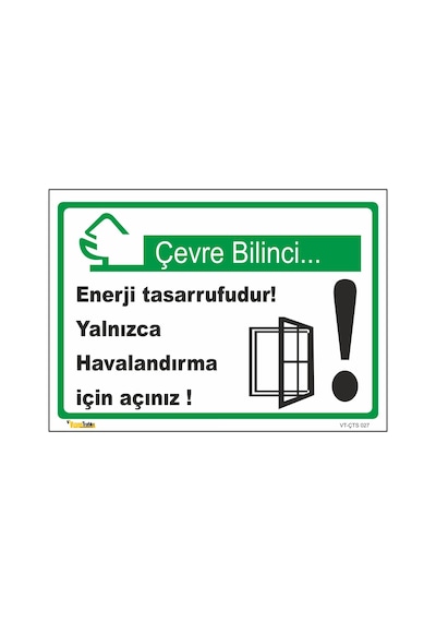 Yalnızca Havalandırma Için Açınız - Isg Levhası