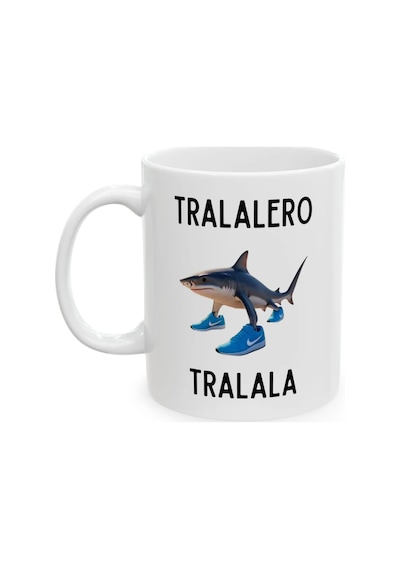 Tralalero Tralala Kupa Bardak Beyaz