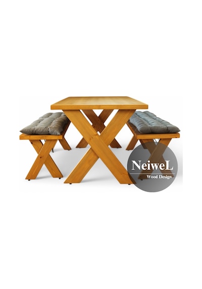 Neiwel Rane Doğal Ahşap Banklı Mutfak Ve Yemek Masası Takımı-120-220 Takım Açık Ceviz Neiwel Rane Doğal Ahşap Banklı Mutfak Ve Yemek Masası Takımı-120-220 Takım Açık Ceviz