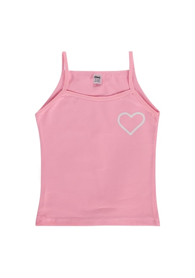 Civil Girls Cute Kalp 2-12 Yaş Kız Çocuk 2'li Atlet - Standart