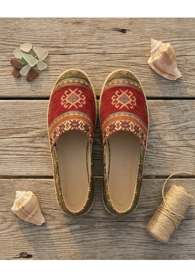 Futsishoes Camellıa Yeşil Kilim Desenli Hasır Taban Nakış Detaylı Hakiki Deri Kadın Etnik Desen Espadril Ayakkabı Futsishoes Camellıa Yeşil Kilim Desenli Hasır Taban Nakış Detaylı Hakiki Deri Kadın Etnik Desen Espadril Ayakkabı