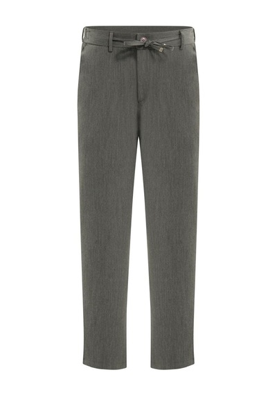Plus Scorpion Erkek Bağcıklı Lastik Belli Slim Fit Kumaş Pantolon Rahat Kalıp, Günlük & Şık Kombin Pantolonu Antrasit