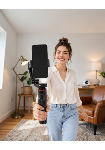 Aı Yüz Takipli Gimbal Selfie Stick 360 Dönen Uczzpdc22gimbel-5 Diğer