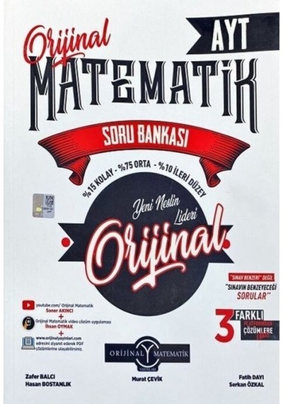 2025 Orijinal Yayınları Ayt Orijinal Matematik Soru Bankası