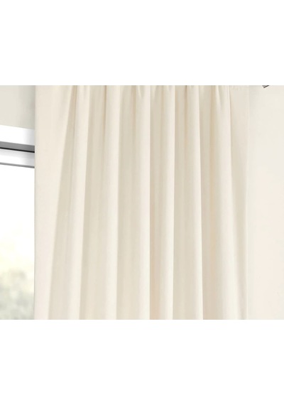 Evdepo Home Deniz Soft Pileli Fon Perde Krem