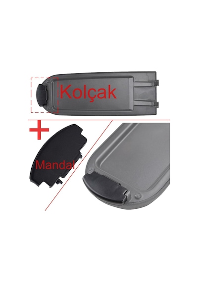 Golf 4 Passat Bora Polo Için Kol Dayama Kolçak Kapağı Alt Plastik