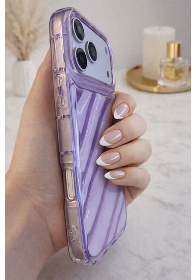 Apple Uyumlu iPhone 17 Pro Max Telefon Kılıfı Kamera Çıkıntılı Kabartmalı Parlak Desenli Darbe Emici Silikon Kılıf Mor Apple Uyumlu iPhone 17 Pro Max Telefon Kılıfı Kamera Çıkıntılı Kabartmalı Parlak Desenli Darbe Emici Silikon Kılıf Mor