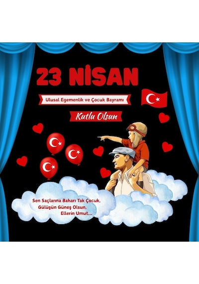 23 Nisan Ulusal Egemenlik Ve Çocuk Bayramı Pano Süsü