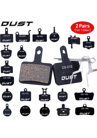 2 Çift Ds-09s Stili 2 Çift 4 Adet Bisiklet Disk Fren Balatası Bik Siyah