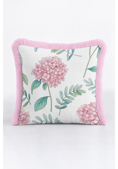 Ortanca Çiçekli Botanik Desenli Saçaklı Yastık Kılıfı-romantik Floral Pembe Püsküllü Kırlent Kılıfı Kadim Düş Halo Ortanca Çiçekli Botanik Desenli Saçaklı Yastık Kılıfı-romantik Floral Pembe Püsküllü Kırlent Kılıfı Kadim Düş Halo