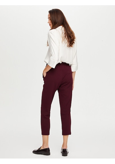 Faik Sönmez Comfort Fit Krep Örme Pantolon W26pnt004 Bw26pnt00442 Mürdüm