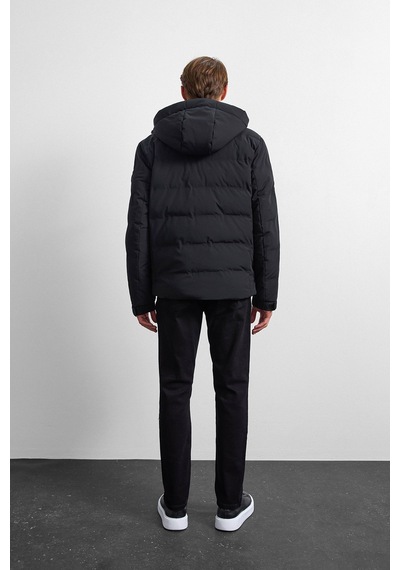 Back And Bond Siyah Relaxed Fit Puffer Jacket Çok Renkli