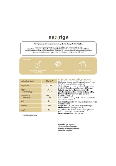 Naturiga Bezelye Proteini Çıtırları 100gr-3589