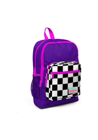 Coral High Kids Dört Bölmeli Mor Damalı İlkokul Çantası 23702