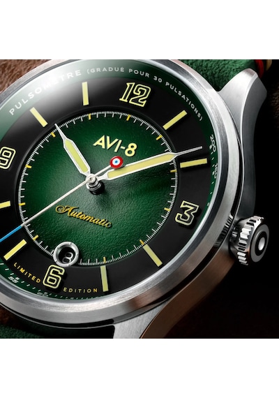 Avı-8 Flyboy Av-4153-01 Lafayette 110th Anniversary Limited Edition Otomatik Erkek Kol Saati Gri