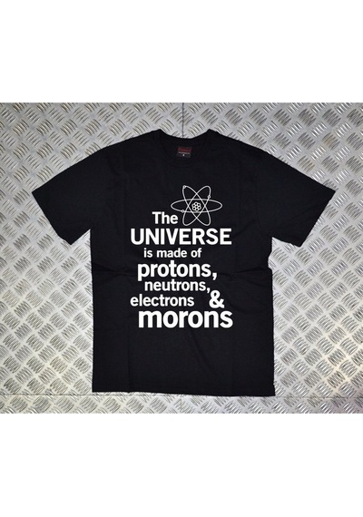 Stoned&Fame Unisex Siyah Proton Neutron Electron Baskılı T-shirt SIYAH Siyah