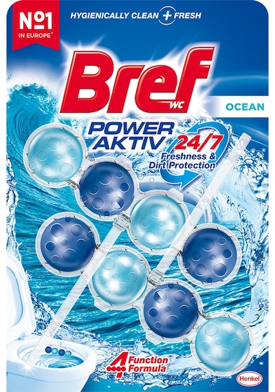 Bref WC Power Aktiv Duopack Katı Tuvalet Bloğu Okyanus 5 x 2'li Paket