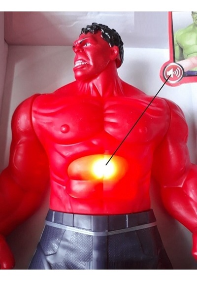 Kırmızı Hulk Figür Avengers Kırmızı Hulk Sesli Işıklı 30 Cm Hulk