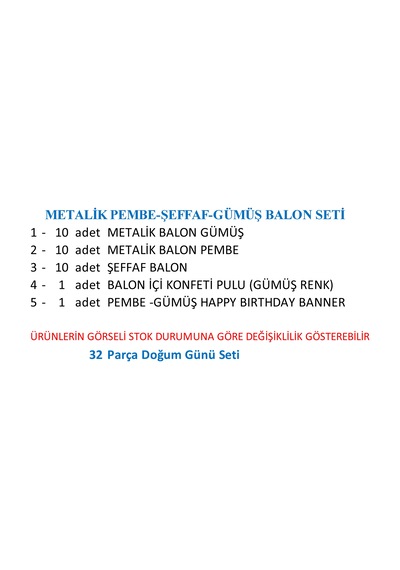 Metalik Pembe-şeffaf-gümüş Balon+banner Seti