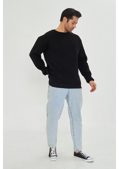 Pxm Dtf Digital Baskılı 3 Iplik Şardonlu Oversize Düz Desen Sweatshirt Siyah Siyah Pxm Dtf Digital Baskılı 3 Iplik Şardonlu Oversize Düz Desen Sweatshirt Siyah Siyah