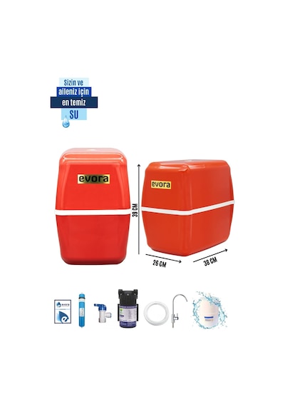 5 Filtreli 10 L Pompalı Kırmızı Kapalı Oval Kasa Su Arıtma Cihazı 5 Filtreli 10 L Pompalı Kırmızı Kapalı Oval Kasa Su Arıtma Cihazı