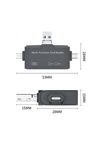 Multi Otg Usb Ligtning İphone - İpad Uyumlu Ve Type-c Girişli Kar