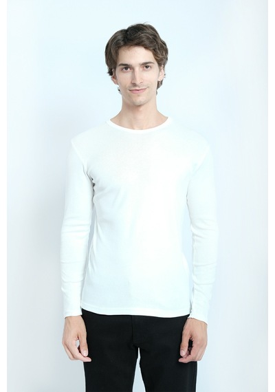 Sportuel Erkek Bej 6529 Js 0 Yaka Basic Ribana Sweat Sweatshirt Jsswtk25e000021-ekru