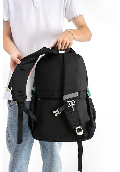 Ventis Qualty Okul Çantası Su Geçirmez Klinkır Kumaş Unisex Sırt Çantası Model 1g Siyah