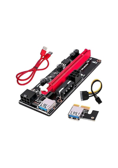 Pcı-E 1X - 16X Riser Kart Ver009S Usb 3.0