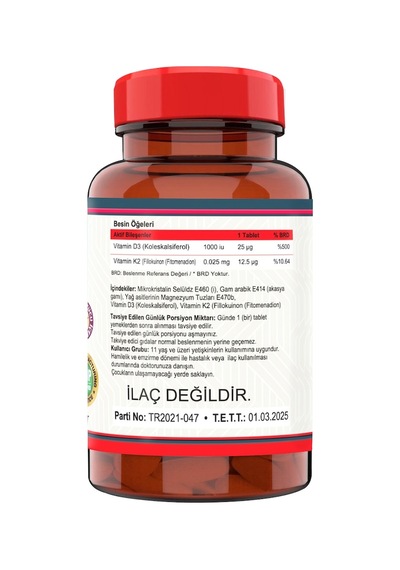 Vitamin D3-K2  120 Tablet