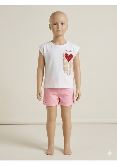 Benetton Beyaz Kız Çocuk Tshirt
