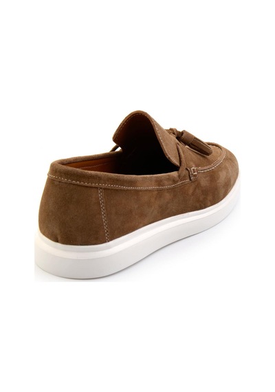 Bambi Taba Hakiki Deri Erkek Loafer Ayakkabı E01442310502 Taba